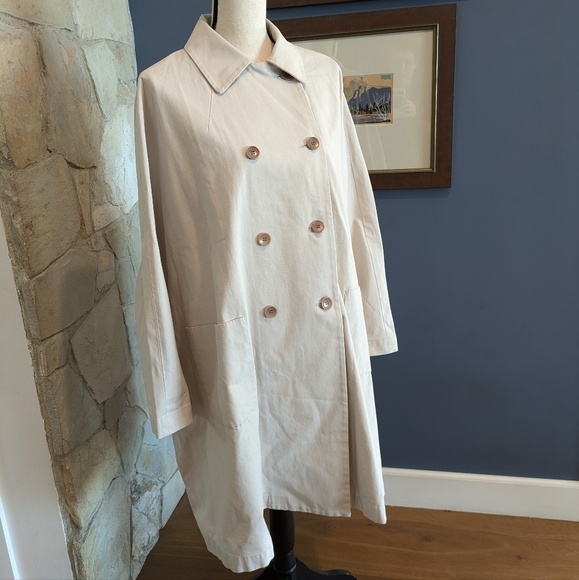 Marni Hidden Path of Light Trenchcoat in Sand Cotton - Picture 2 of 10